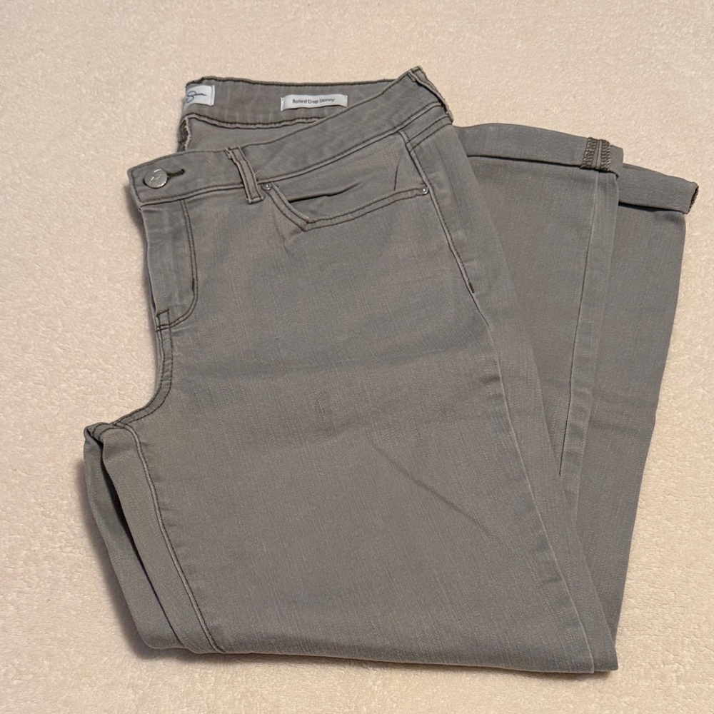 Jessica Simpson Light Green Ankle & Cropped Jeans